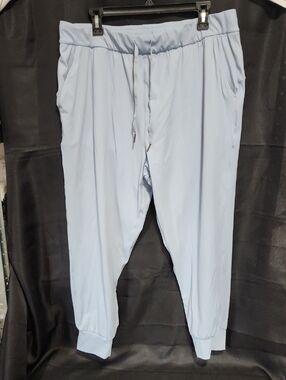 Sage Light Blue Jogger Pants - Casual Drawstring